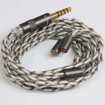 Аудиокабель LETSHUOER M5 3,5 мм или 4,4 мм сбалансированные кабели для наушников с 2-контактным разъемом 392 нити посеребренного медного кабеля