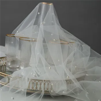 Кружевной фон для фотосъемки из белой жемчужной марли, Десертная Прямоугольная Скатерть, Украшение для свадебной вечеринки