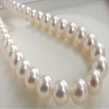 AAA 8-9 мм ИДЕАЛЬНОЕ круглое ожерелье из натурального белого жемчуга ЮЖНОГО МОРЯ 18 дюймов
