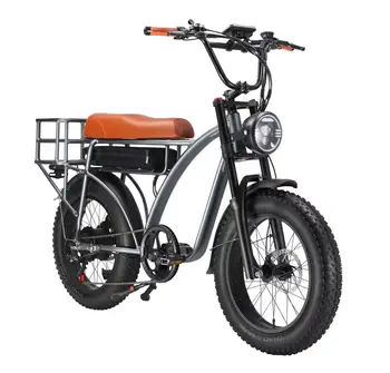 48V 500W 750W 1000W Мощность Полная Подвеска Ретро Винтажный Электронный Велосипед Ebike Dirt Mountain Fat Tire Велосипед Электрический Велосипед