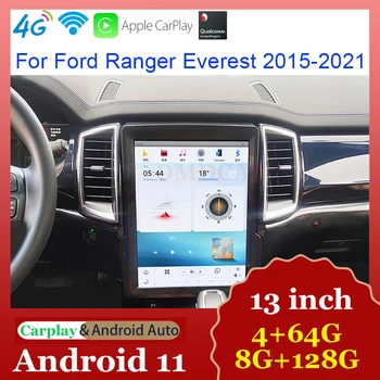 Сенсорный ЖК-экран для Ford Ranger Everest 2015-2021 GPS-навигация Стерео Carplay AndroidAuto Автомобильный мультимедийный плеер Android