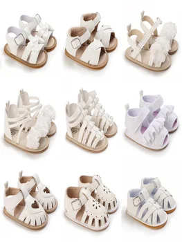 VALEN SINA/ Летние детские сандалии для маленьких девочек; Мягкая нескользящая открытая обувь для малышей; Детская пляжная обувь; повседневные римские тапочки для девочек;