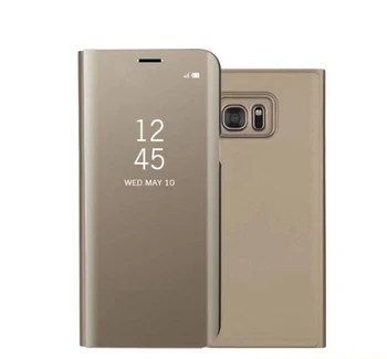 50шт Смарт-Вид Чехол для Телефона Samsung Galaxy S6 Edge Plus S7 Edge S7 S6 Примечание 5 Покрытие Зеркальная Откидная Крышка-Подставка